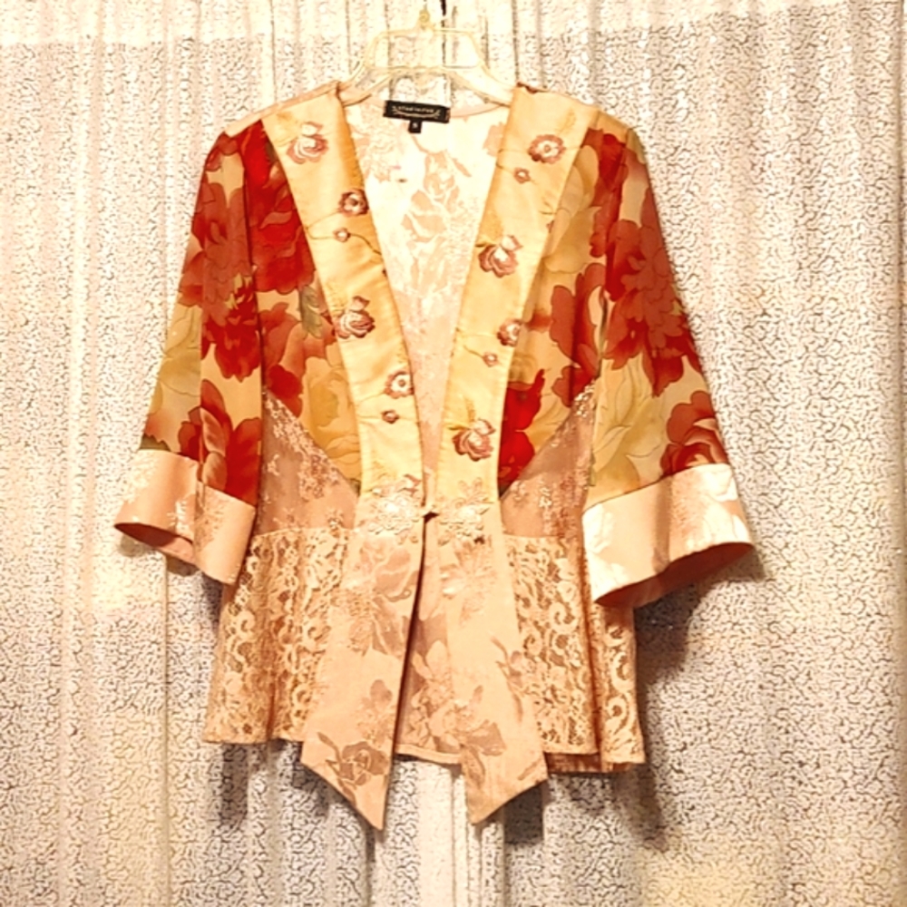 NwT Studio VK Ladies Dazzling Button Front Jacket 'Glorious Colors'